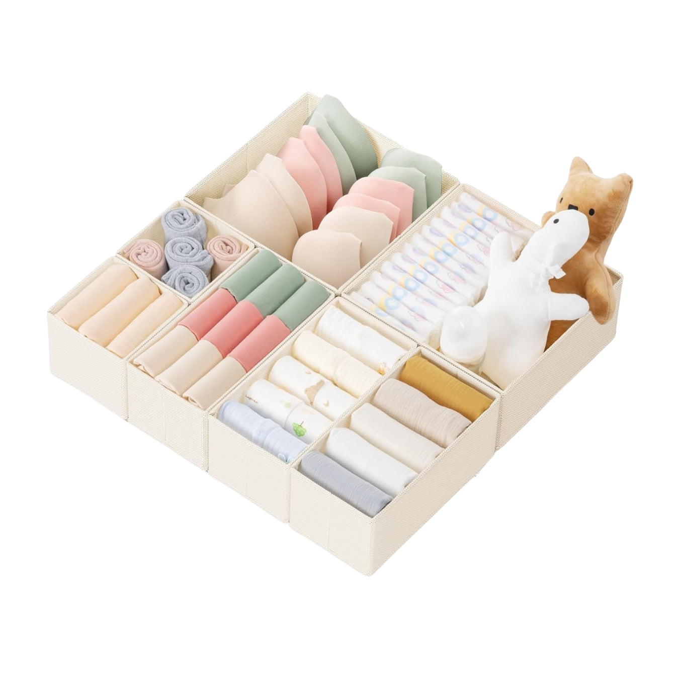 Rangement tiroir compartimenté – Lot de 6 organisateurs