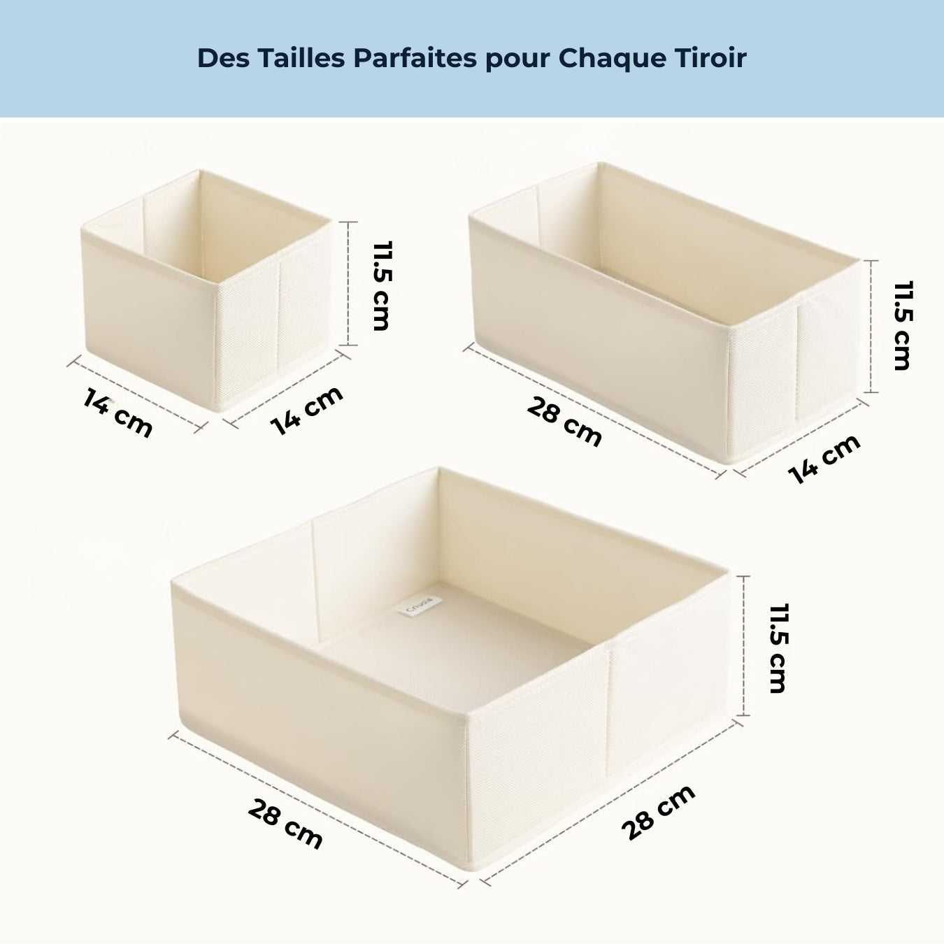 Rangement tiroir compartimenté – Lot de 6 organisateurs