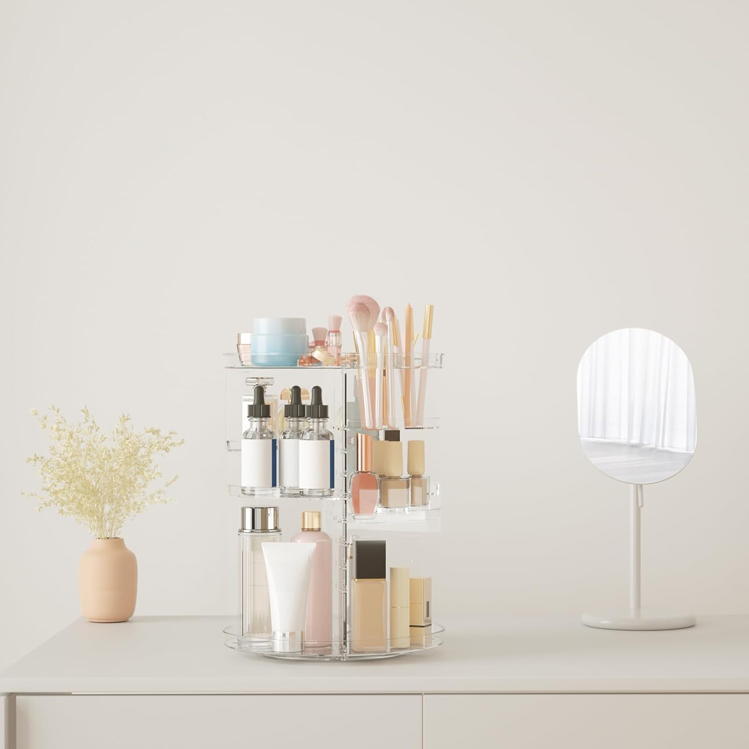 Organisateur maquillage rotatif – Tour rangement 8 niveaux