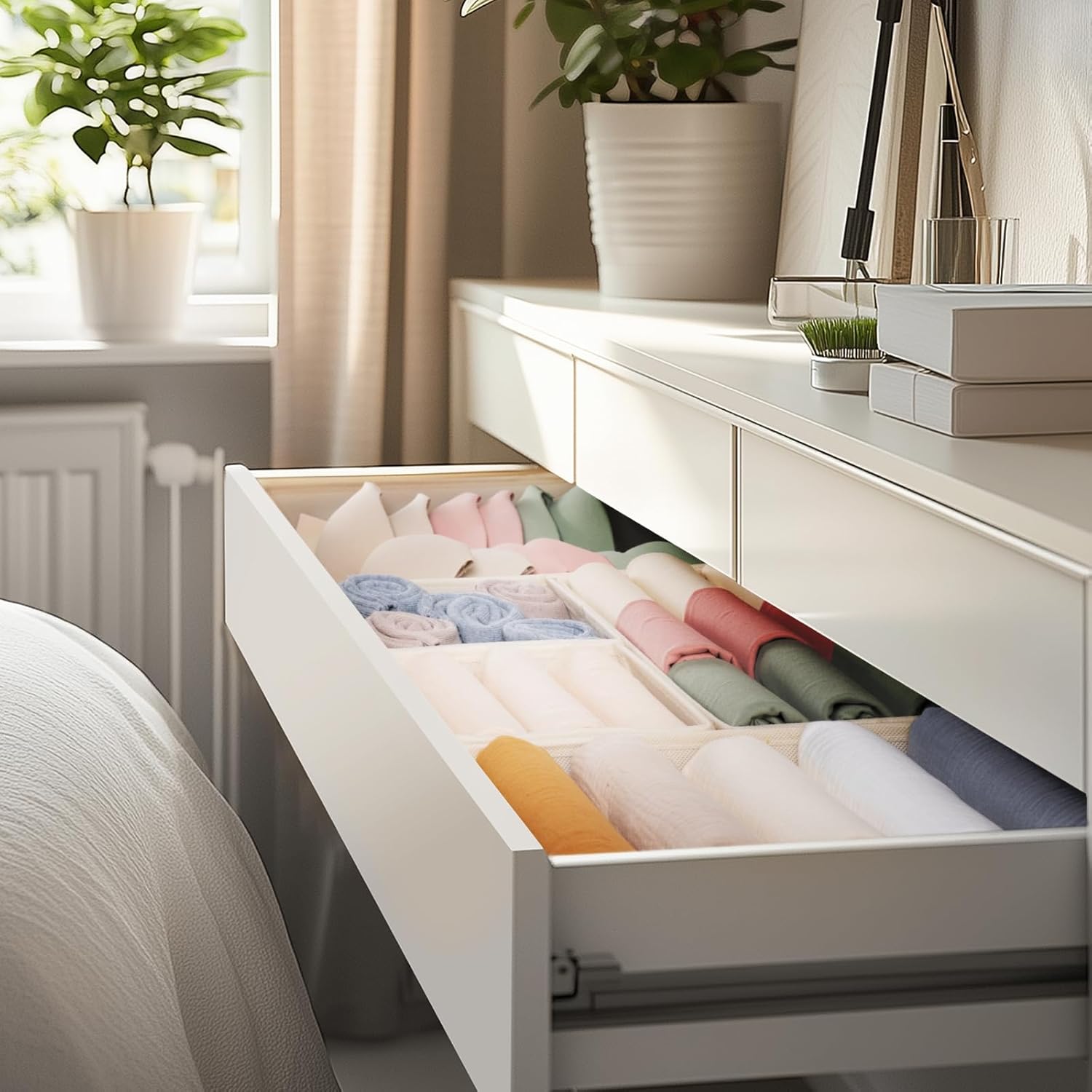 Rangement tiroir compartimenté – Lot de 6 organisateurs