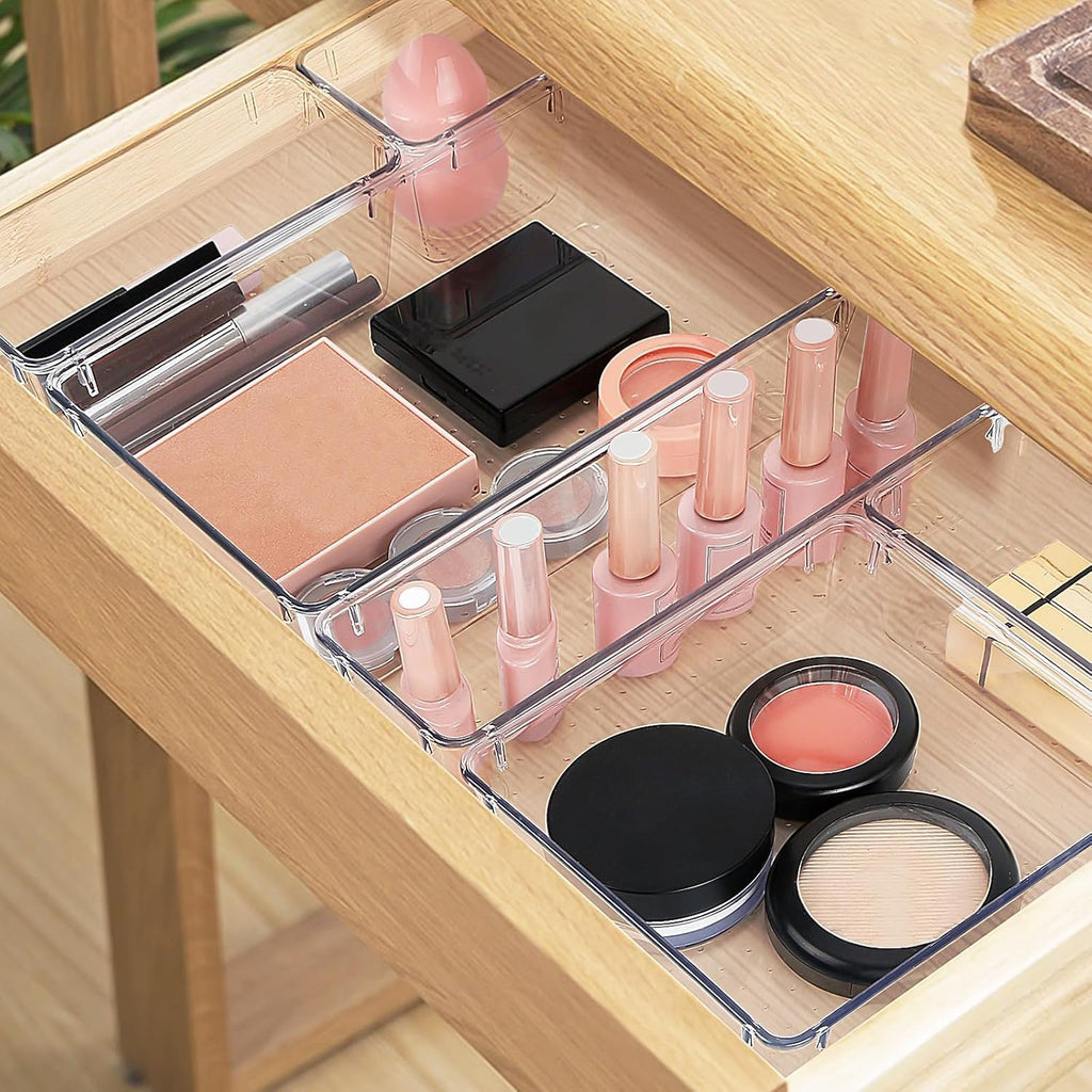 Rangement tiroir maquillage & bijoux – 16 pcs modulables