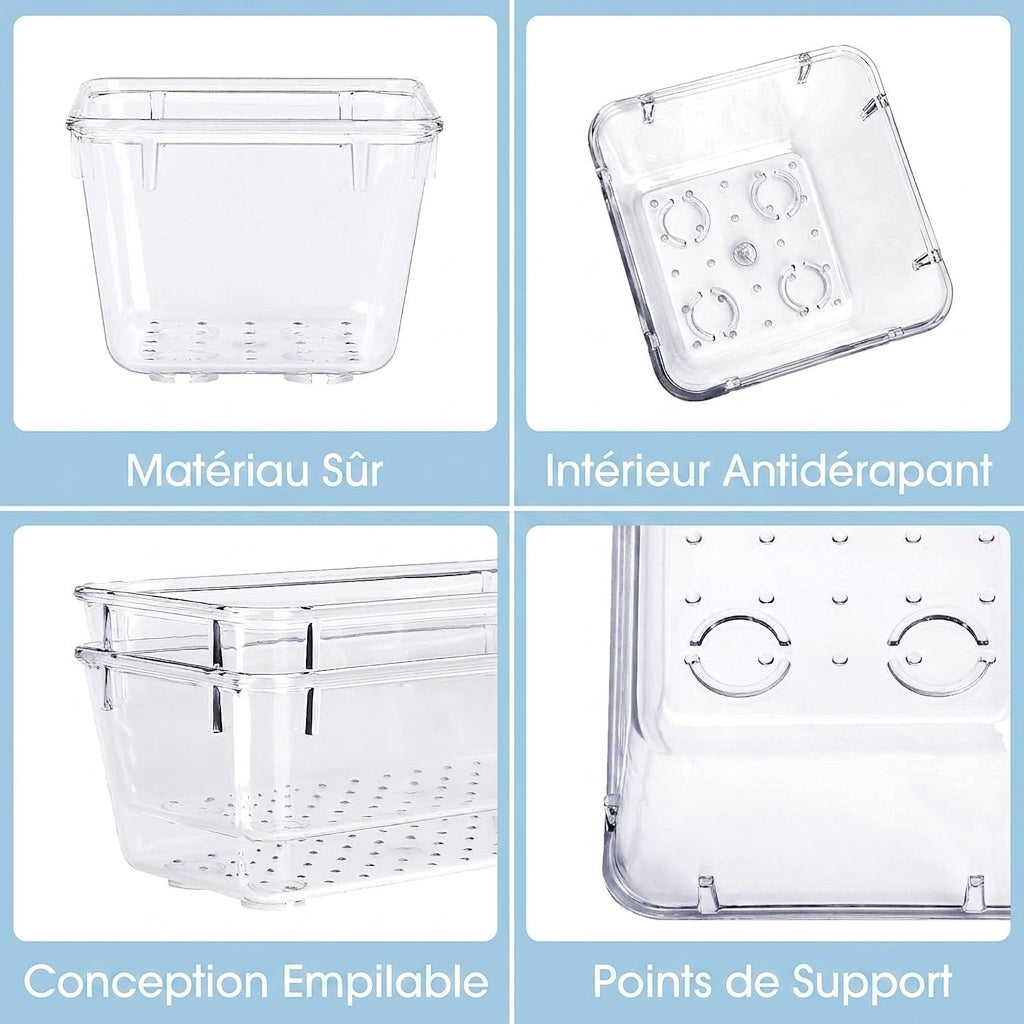 Rangement tiroir maquillage & bijoux – 16 pcs modulables