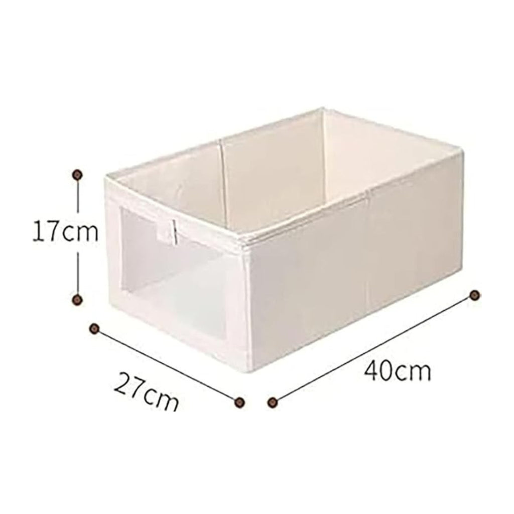 Rangement armoire vêtements – Lot de 2 bacs  empilables & pliables