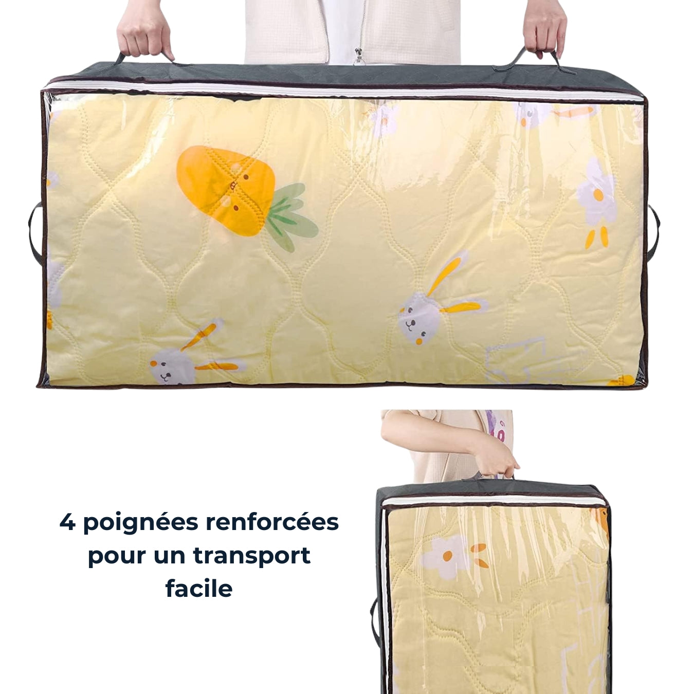 Gain de place sous lit – Rangement grande capacité (2 sacs)
